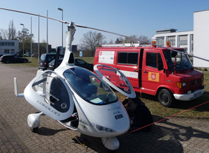 Cavalon Gyrocopter with installed gravity system at the Research Airport of Braunschweig